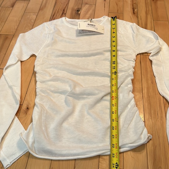 BNWT Zulu & Zephyr Sheer Gathered Knit Top - Picture 6 of 8